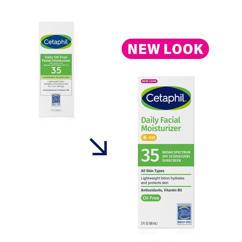 slide 3 of 6, Cetaphil Daily Face Moisturizer with SPF 35 Sunscreen - 3oz, 3 oz