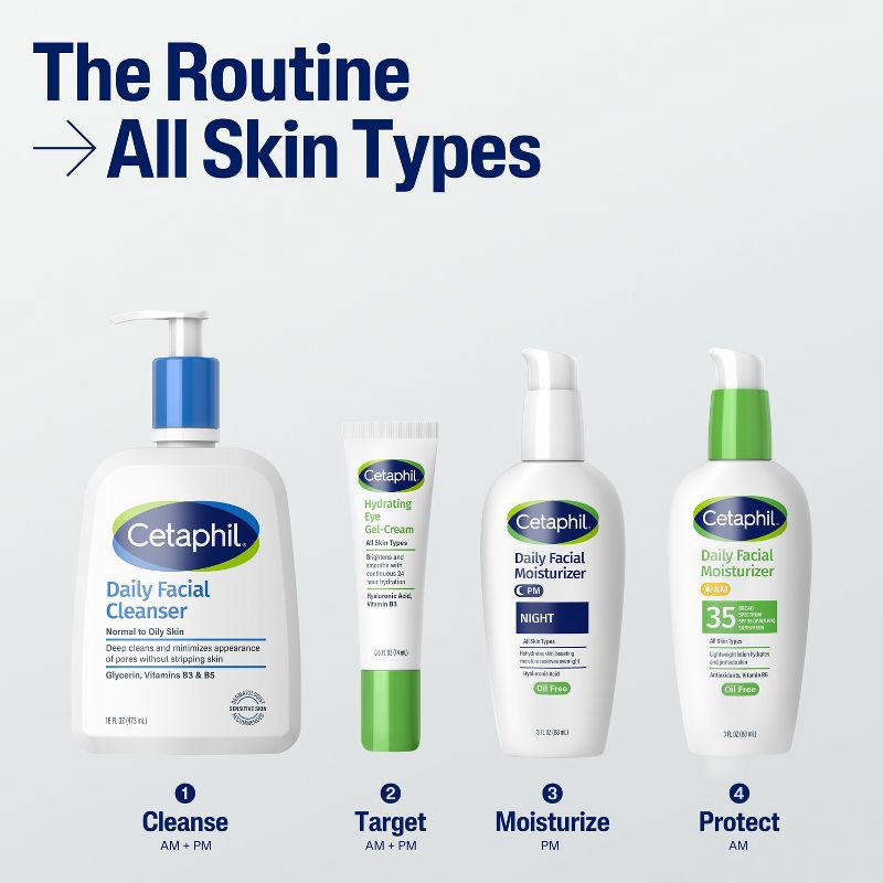 slide 5 of 8, Cetaphil Daily Face Moisturizer Sunscreen Lotion - SPF 35 - 3 fl oz, 35 x 3 fl oz