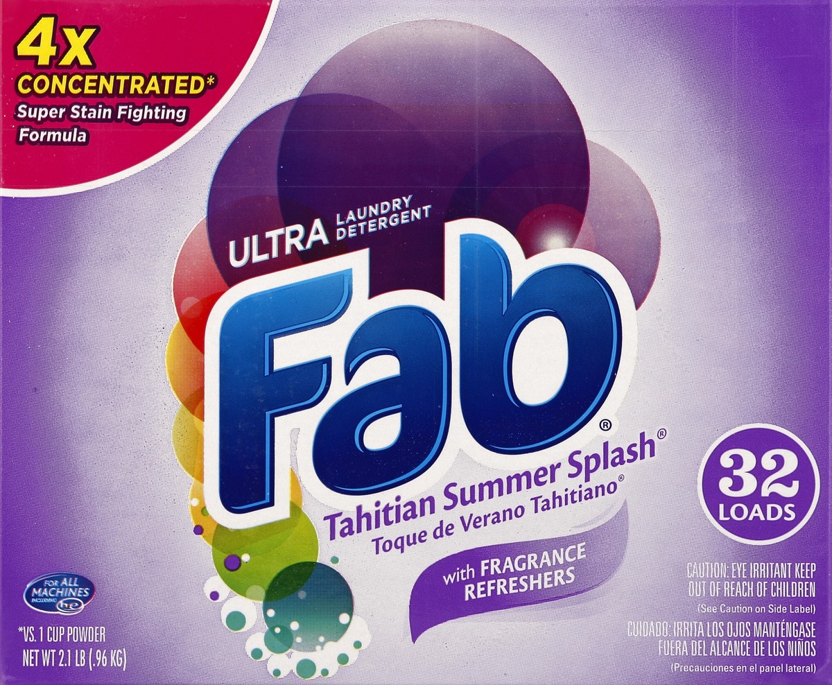 slide 3 of 4, fab Laundry Detergent 2.1 lb, 2.1 lb