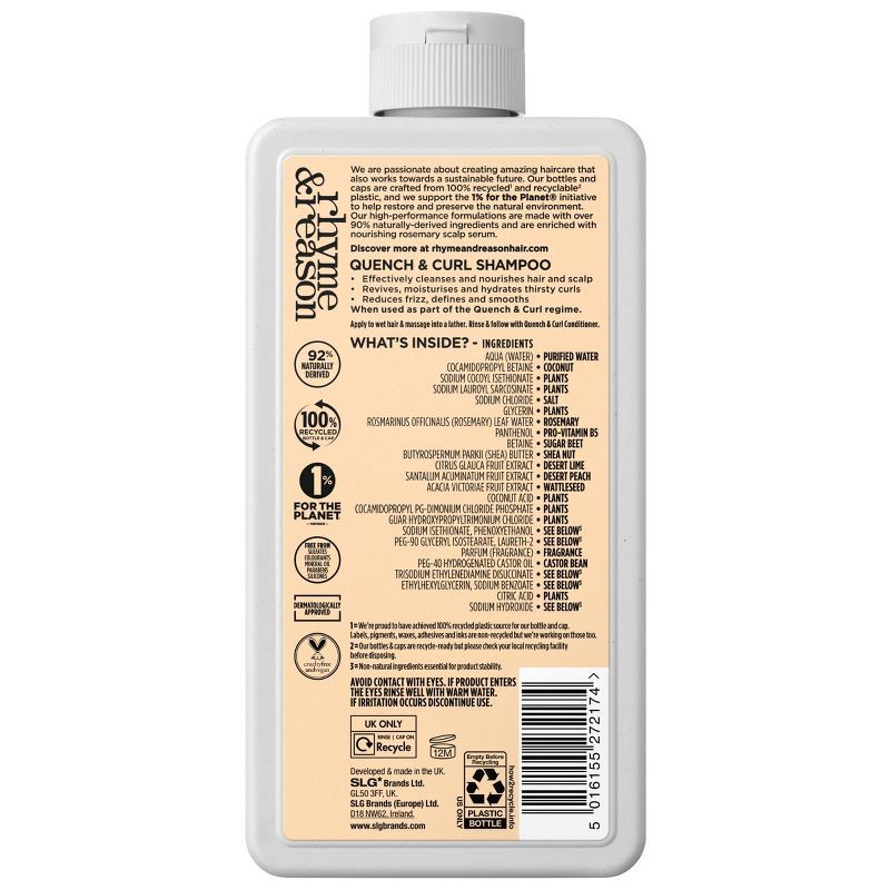 slide 2 of 6, Rhyme & Reason Quench & Curl Shampoo - 12 fl oz, 12 fl oz