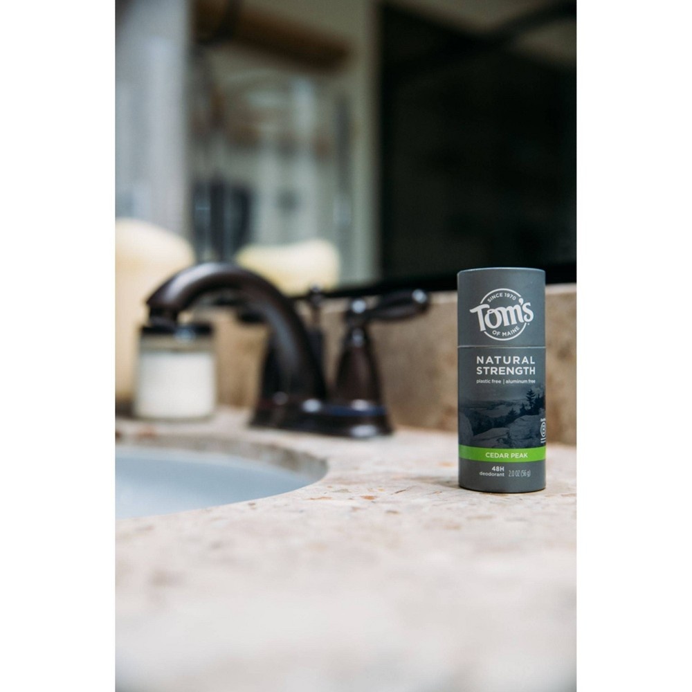 slide 4 of 5, Tom's of Maine Men's Plastic-Free Natural Strength Cedar Peak, 2 oz