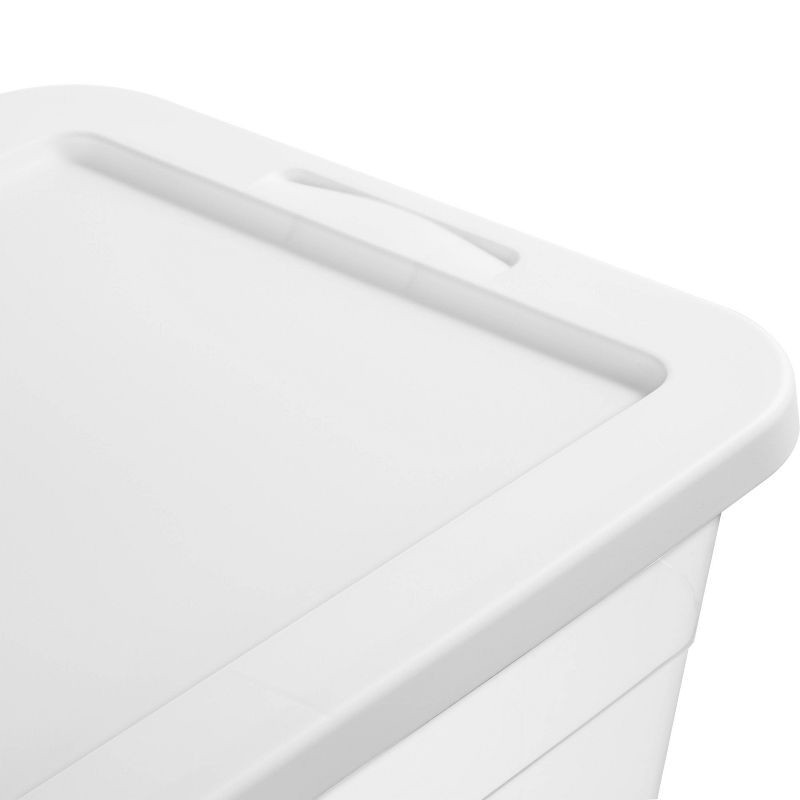 slide 9 of 13, 90qt Clear Storage Box White - Room Essentials™: Plastic, Portable, Lidded, Stackable, Snap Closure, Universal Storage, 90 qt