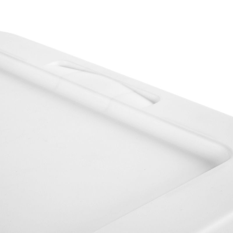 slide 7 of 13, 56qt Clear Storage Box with Lid White - Room Essentials™: Plastic, Portable, Stackable, Snap Closure, Utility Storage, 56 qt