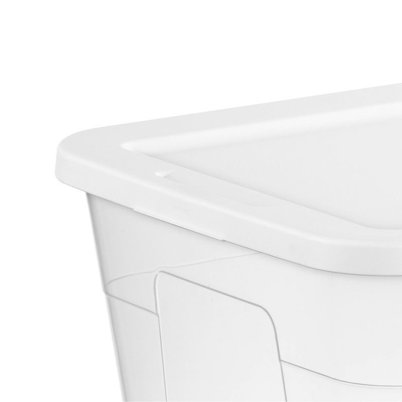 slide 11 of 14, 56qt Clear Storage Box with Lid White - Room Essentials™: Plastic, Portable, Stackable, Snap Closure, Utility Storage, 56 qt