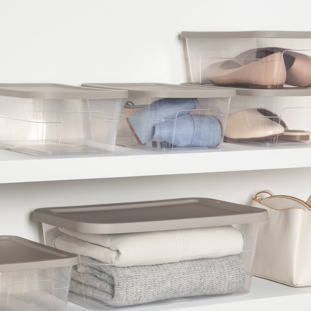 slide 2 of 8, Shoe Box with Spaceship Lid Gray - Room Essentials, 6 qt, 5 ct