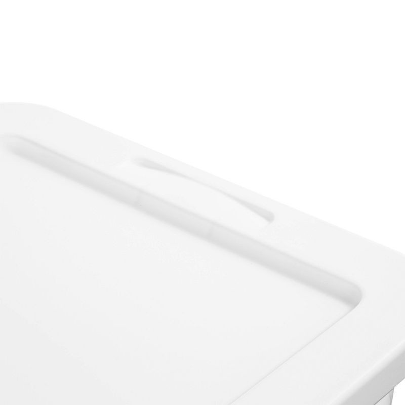 slide 8 of 14, 41qt Clear Under Bed Storage Box White - Room Essentials™: Portable, Lidded, Stackable, Snap Closure, 29.25"x18.25"x6", 41 qt