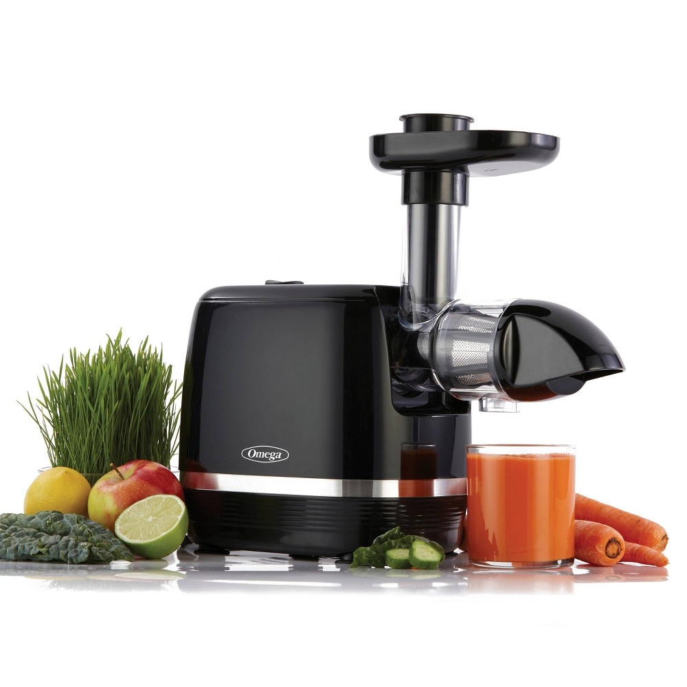slide 3 of 6, Omega Cold Press 365 Horizontal Slow Juicer - Black, 1 ct
