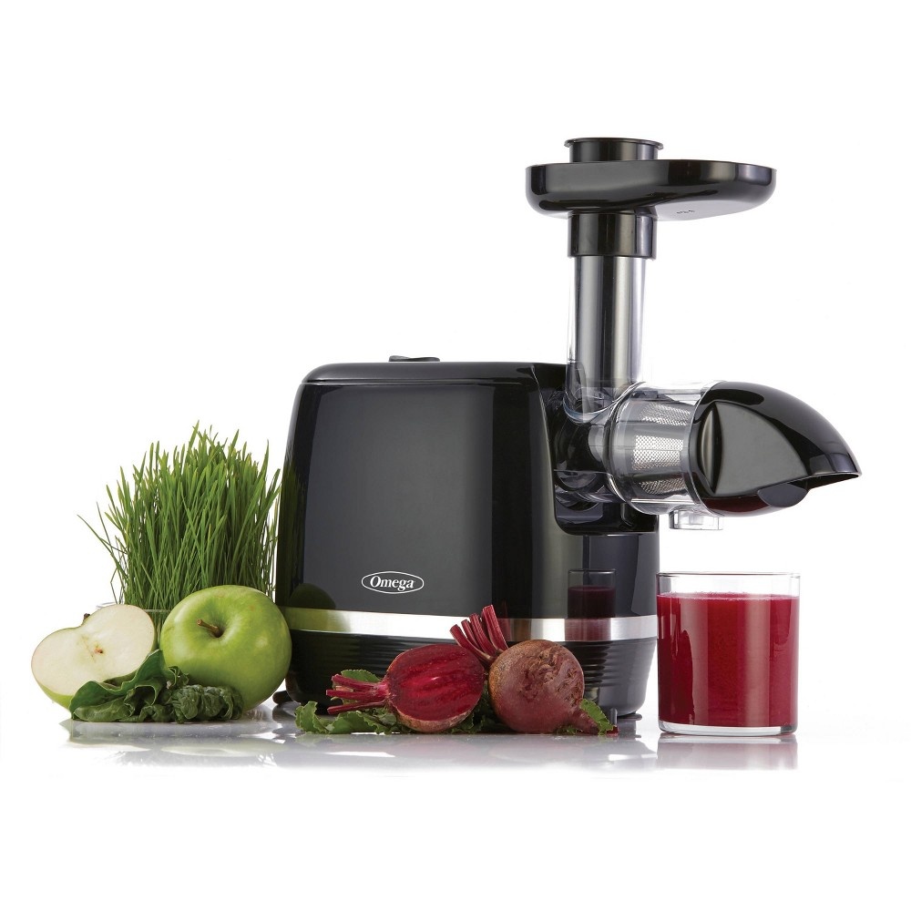 slide 2 of 6, Omega Cold Press 365 Horizontal Slow Juicer - Black, 1 ct