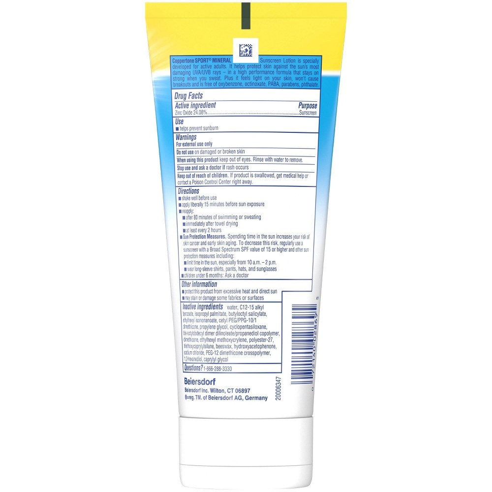 slide 3 of 3, Coppertone Sport Mineral Sunscreen Lotion - SPF, 50 ct; 5 fl oz
