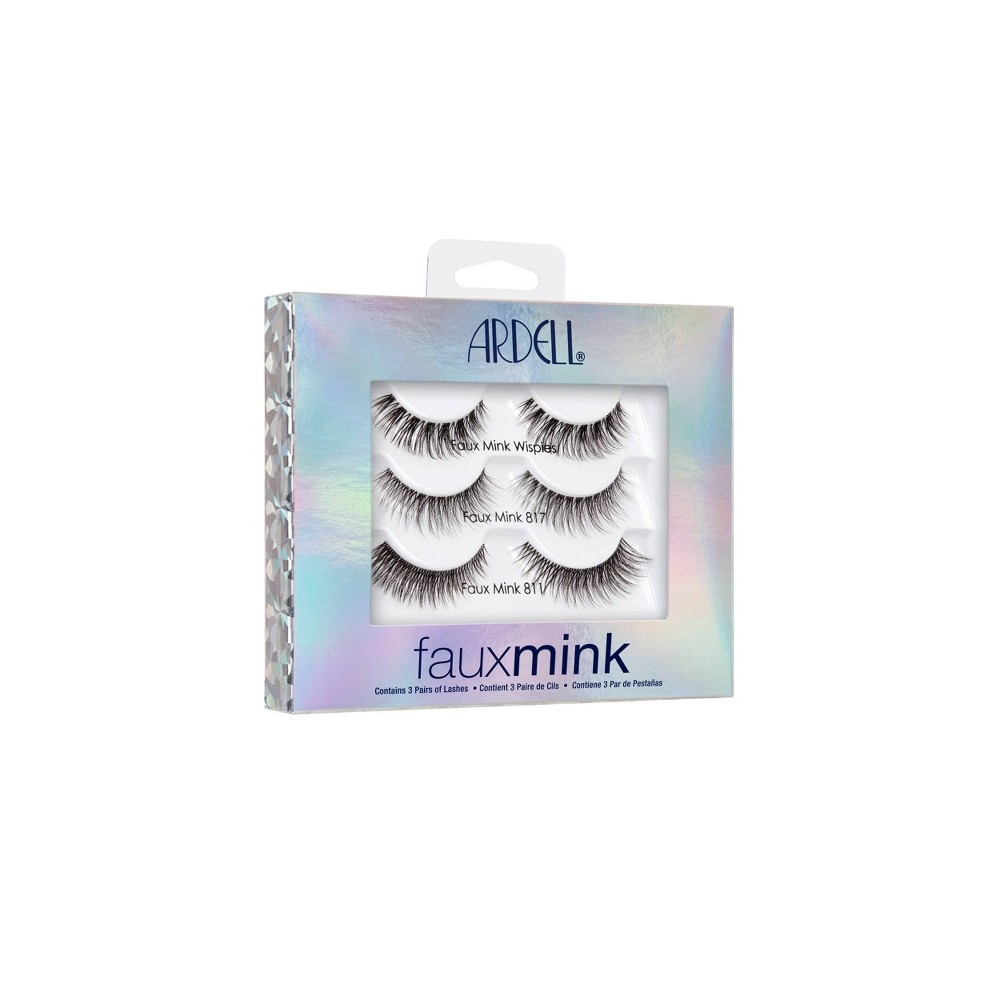 slide 2 of 7, Ardell Faux Mink False Eyelashes Gift Set, 3 ct