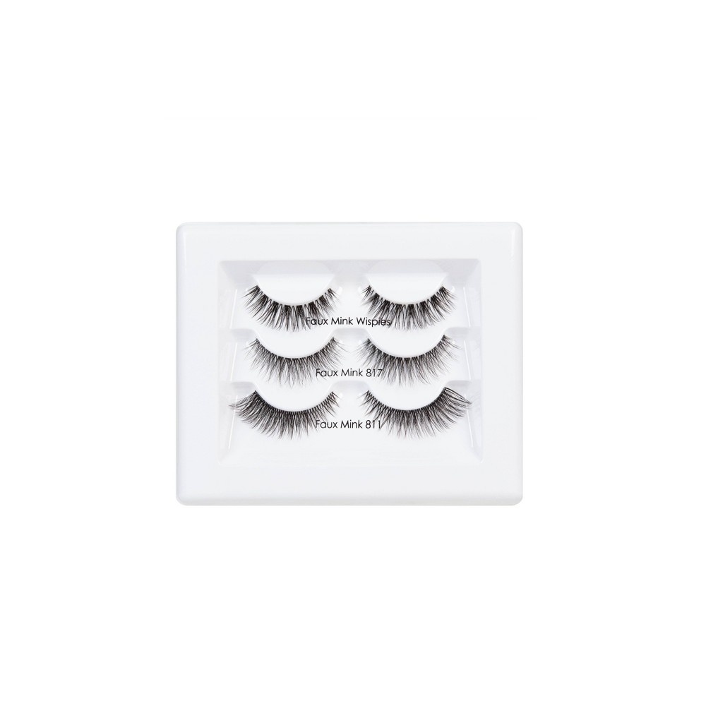 slide 4 of 7, Ardell Faux Mink False Eyelashes Gift Set, 3 ct