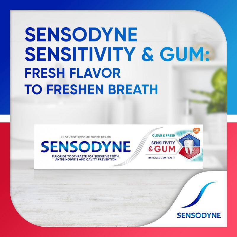 slide 7 of 11, Sensodyne Sensitivity + Gum Clean Fresh Toothpaste, 1 ct