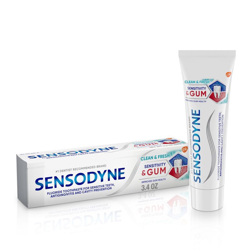 slide 1 of 11, Sensodyne Sensitivity + Gum Clean Fresh Toothpaste, 1 ct