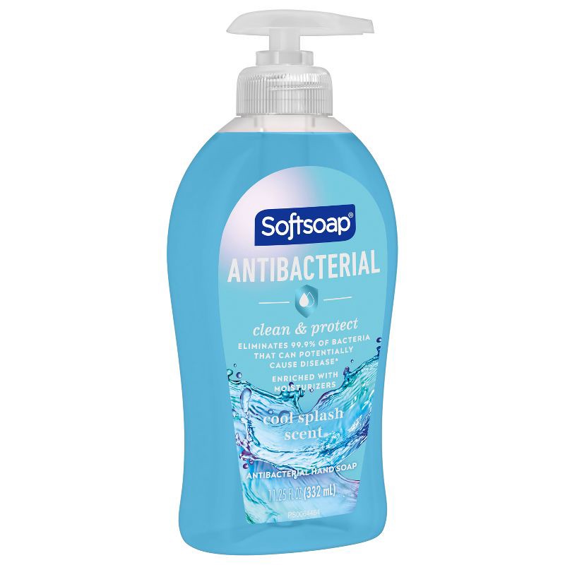 slide 12 of 13, Softsoap Antibacterial Liquid Hand Soap Pump - Clean & Protect - Cool Splash - 11.25 fl oz, 11.25 fl oz