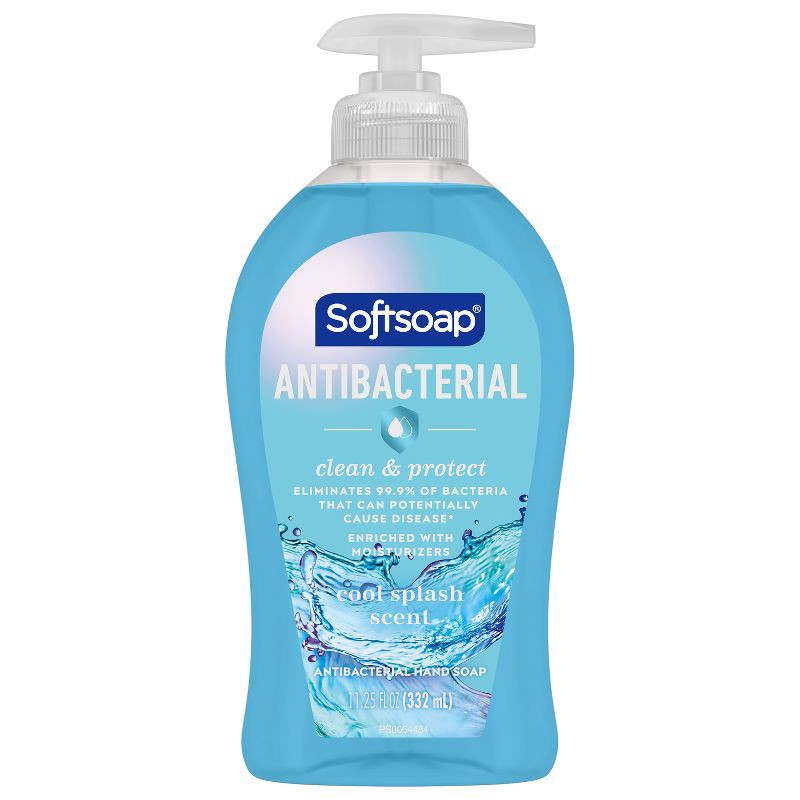 slide 1 of 13, Softsoap Antibacterial Liquid Hand Soap Pump - Clean & Protect - Cool Splash - 11.25 fl oz, 11.25 fl oz