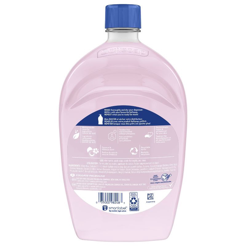 slide 12 of 17, Softsoap Moisturizing Liquid Hand Soap Refill - Coconut & Hibiscus - 50 fl oz, 50 fl oz