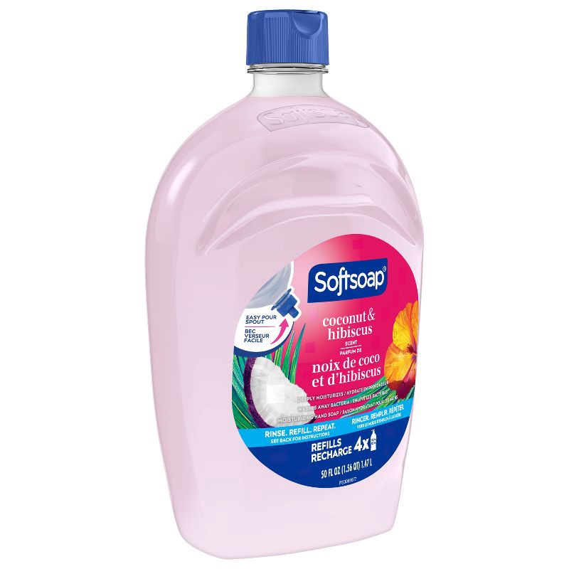 slide 13 of 13, Softsoap Moisturizing Liquid Hand Soap Refill - Coconut & Hibiscus - 50 fl oz, 50 fl oz
