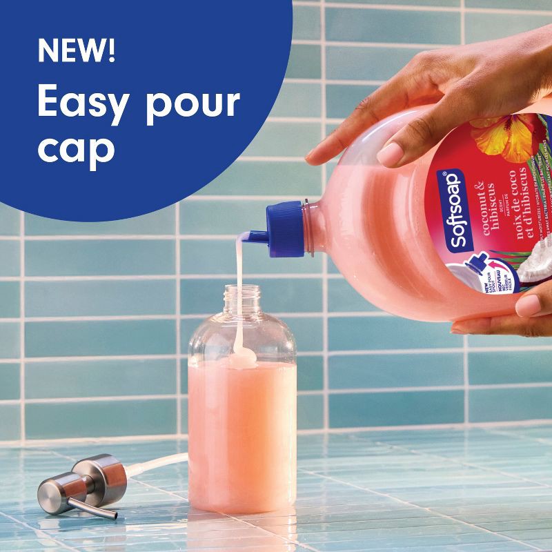 slide 4 of 17, Softsoap Moisturizing Liquid Hand Soap Refill - Coconut & Hibiscus - 50 fl oz, 50 fl oz