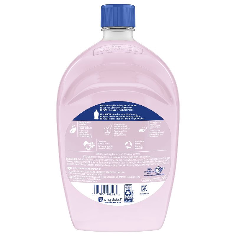slide 11 of 13, Softsoap Moisturizing Liquid Hand Soap Refill - Coconut & Hibiscus - 50 fl oz, 50 fl oz
