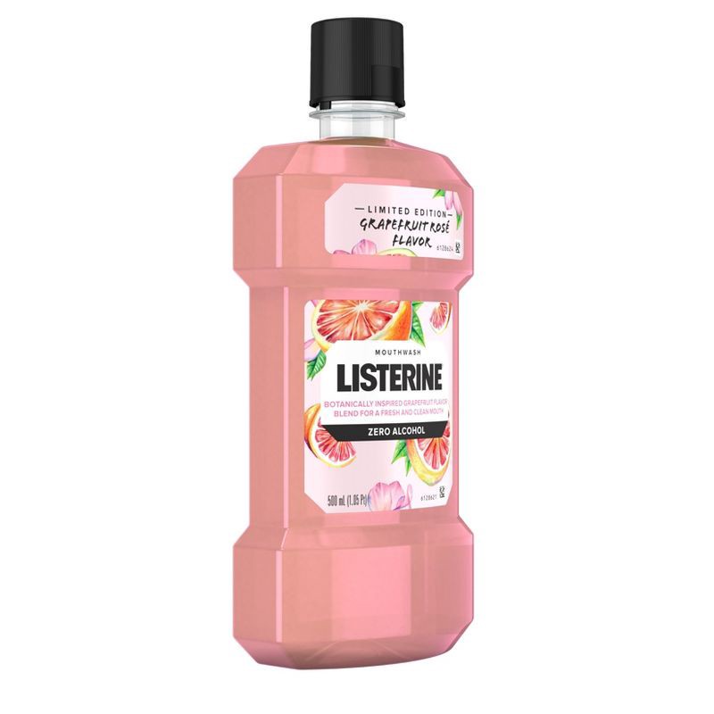 slide 2 of 6, Listerine Zero Alcohol Mouthwash - Grapefruit Rose Limited Edition Flavor - 16.9 fl oz, 16.9 fl oz