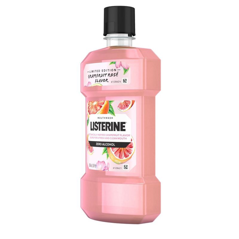 slide 3 of 6, Listerine Zero Alcohol Mouthwash - Grapefruit Rose Limited Edition Flavor - 16.9 fl oz, 16.9 fl oz