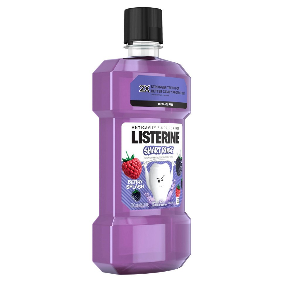 slide 3 of 6, Listerine Smart Rinse Mouthwash Berry Splash - 16.9 fl oz, 16.9 fl oz