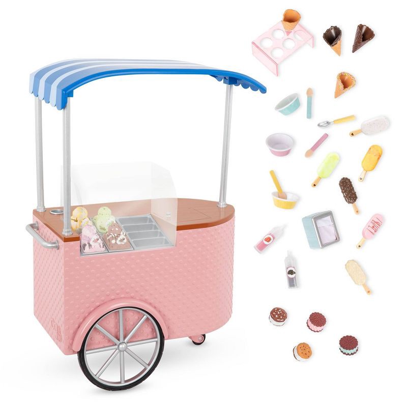 slide 1 of 8, Our Generation Two Scoops Ice Cream Cart Accessory Set for 18" Dolls, 1 ct