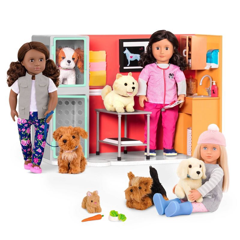 slide 3 of 11, Our Generation Healthy Paws Vet Clinic Playset in Pink with Electronics for 18" Dolls, 1 ct
