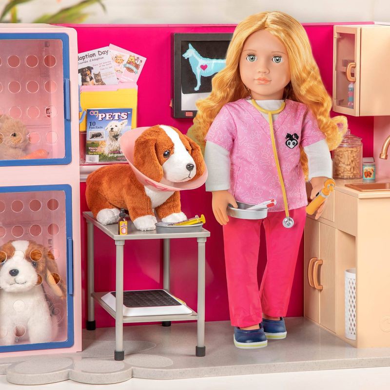 slide 4 of 11, Our Generation Healthy Paws Vet Clinic Playset in Pink with Electronics for 18" Dolls, 1 ct