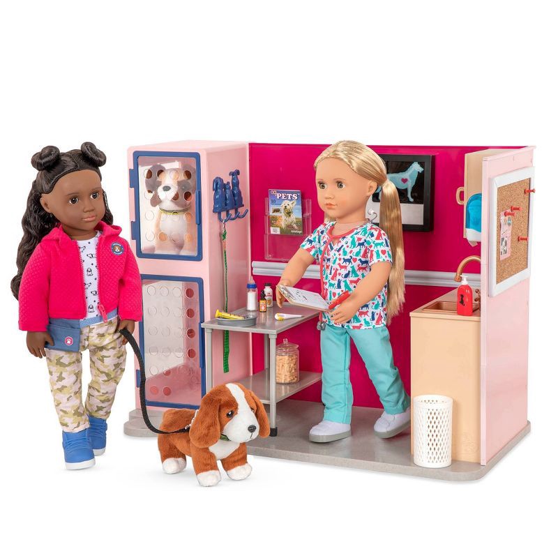 slide 6 of 11, Our Generation Healthy Paws Vet Clinic Playset in Pink with Electronics for 18" Dolls, 1 ct
