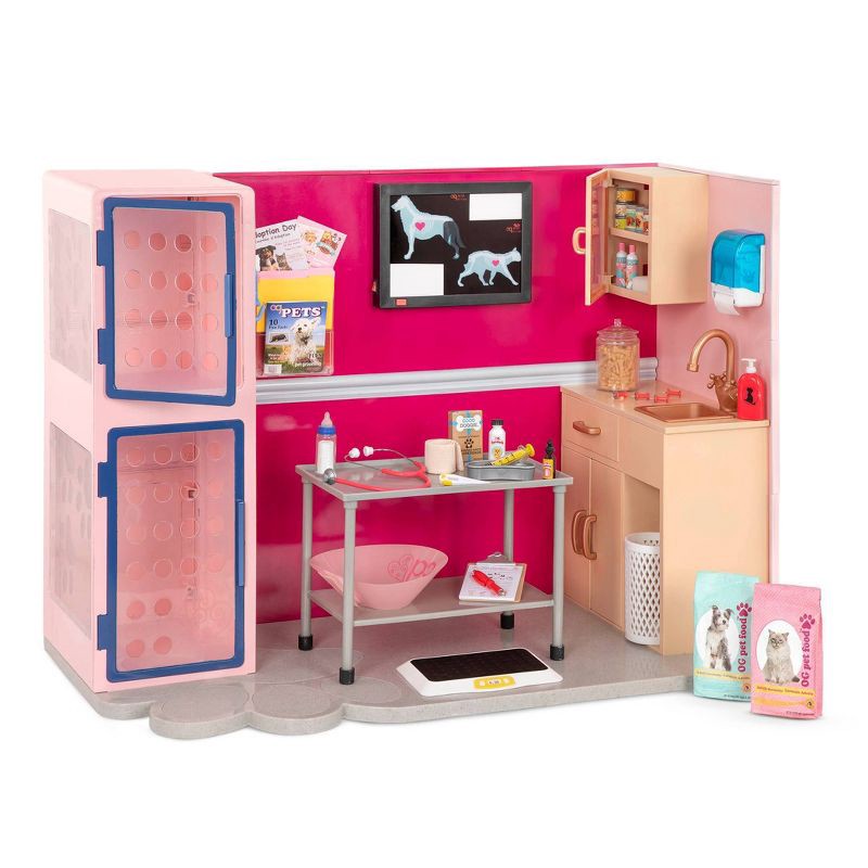 slide 1 of 11, Our Generation Healthy Paws Vet Clinic Playset in Pink with Electronics for 18" Dolls, 1 ct