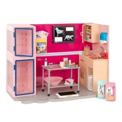 Our Generation Healthy Paws Vet Clinic Playset in Pink with Electronics for 18" Dolls
