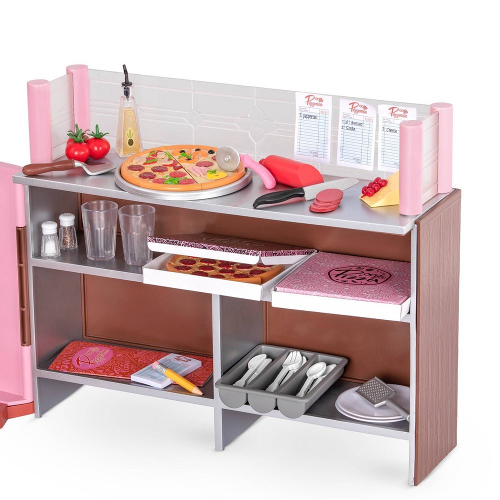 slide 6 of 10, Our Generation Easy Cheesy Pizzeria Restaurant Accessory Playset for 18" Dolls, 1 ct