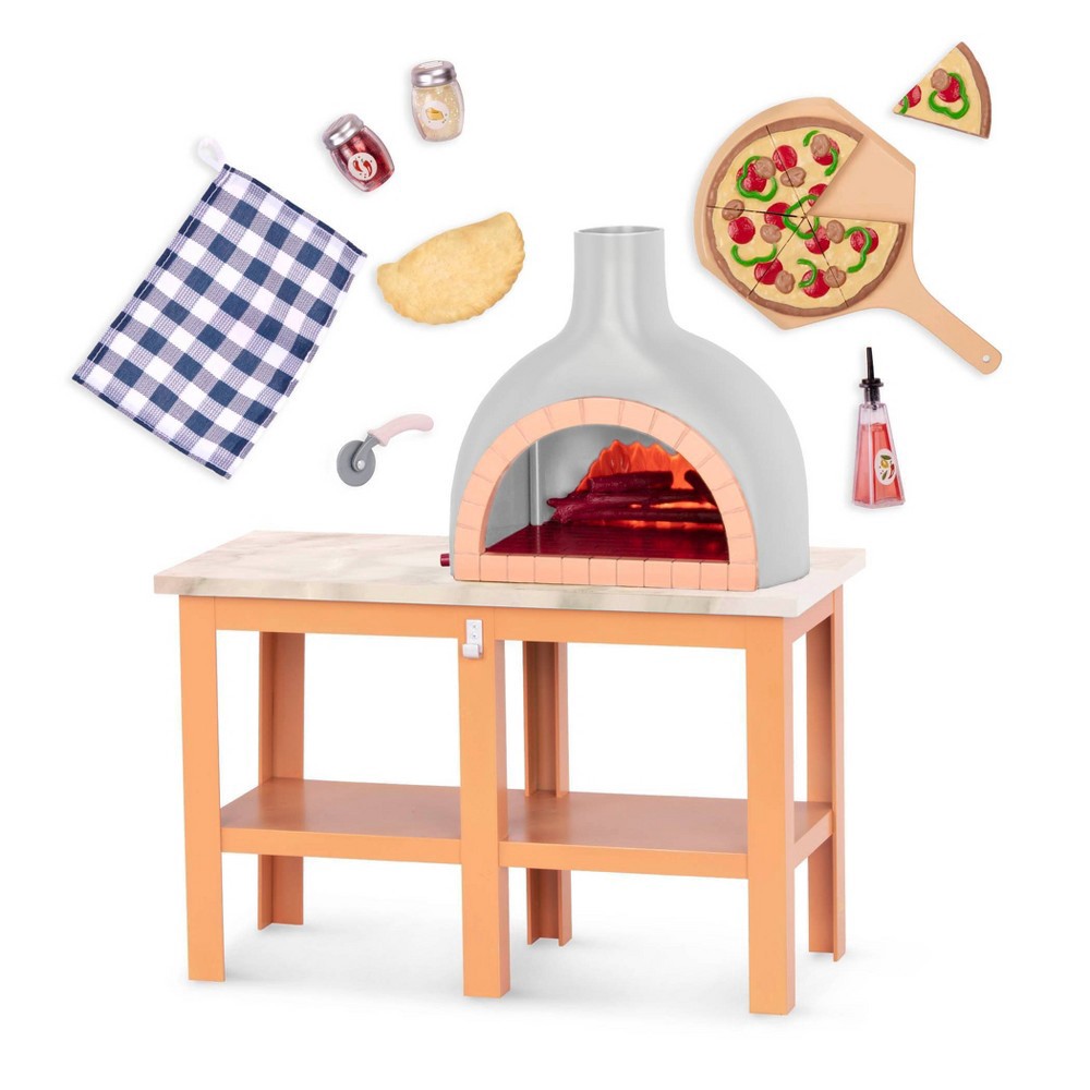 slide 5 of 7, Our Generation Pizza Maker with Electronics for 18" Dolls - Pizza Oven Playset, 1 ct