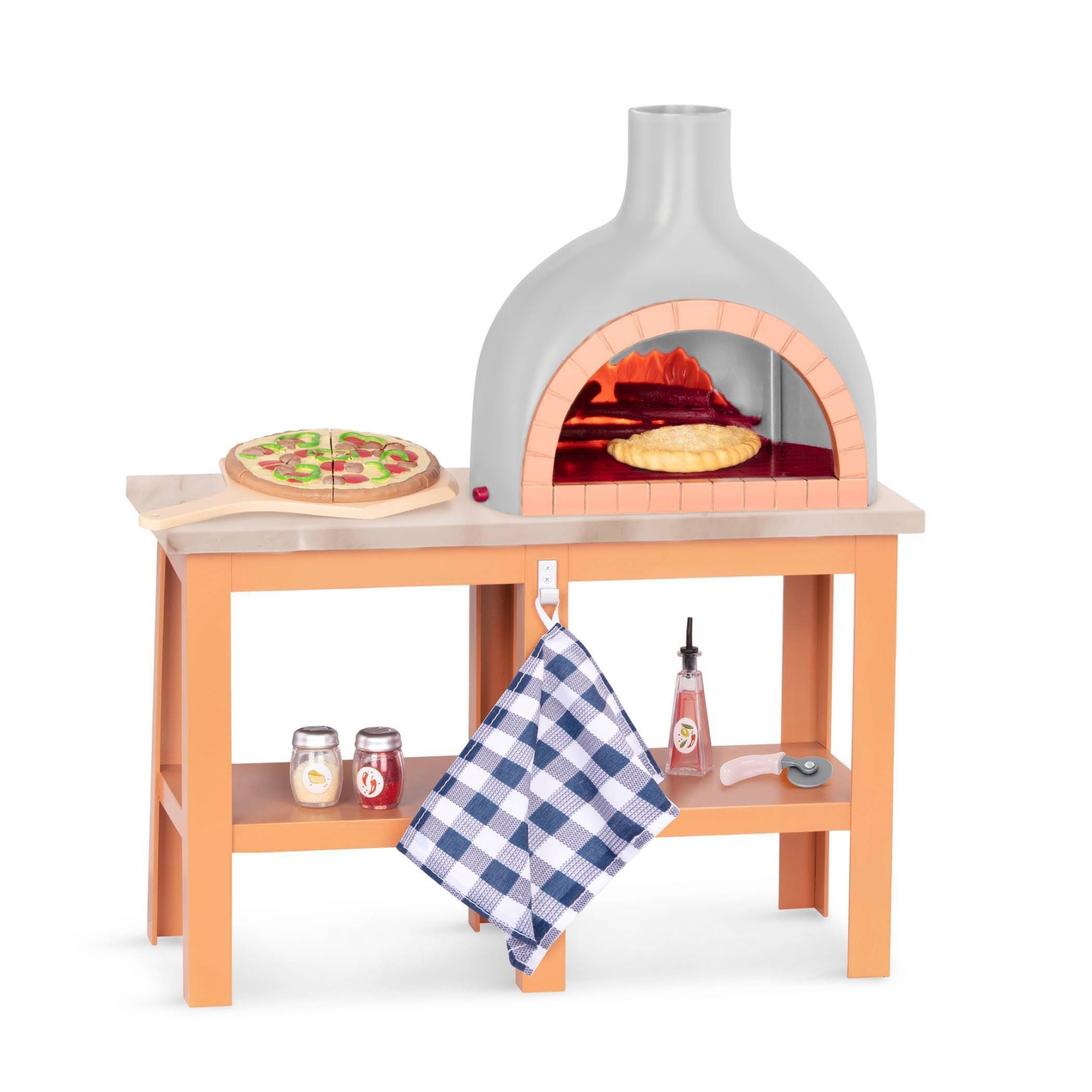 slide 1 of 7, Our Generation Pizza Maker with Electronics for 18" Dolls - Pizza Oven Playset, 1 ct