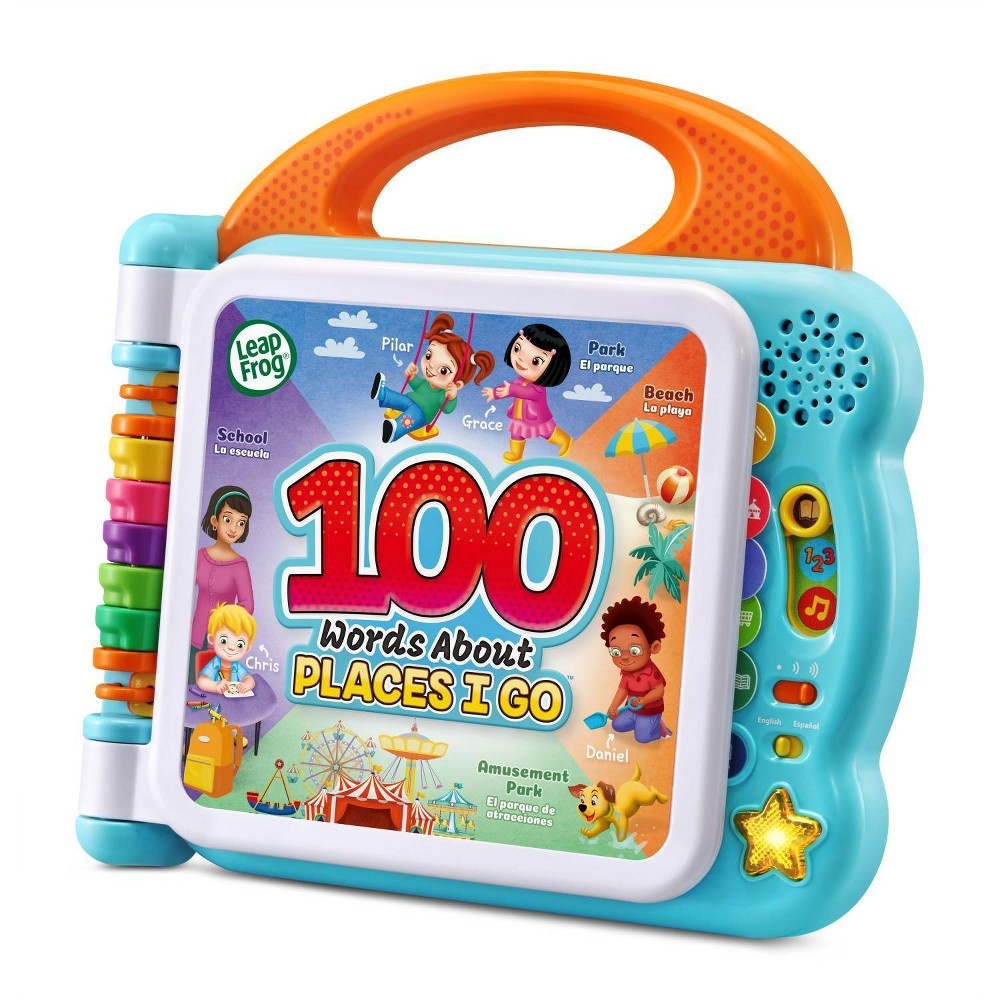 slide 7 of 10, LeapFrog 100 Words About Places I Go Bilingual Learning Book, 1 ct