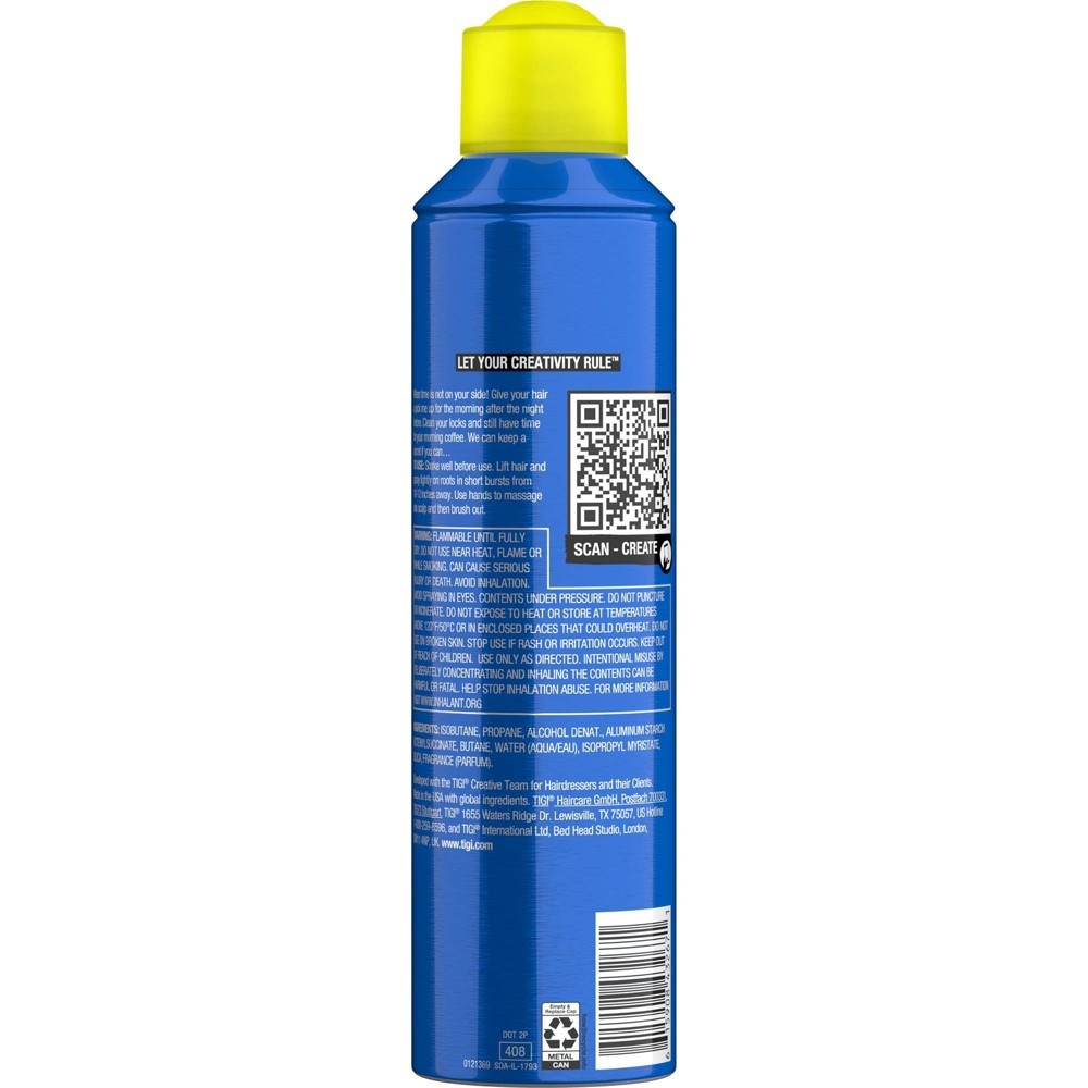slide 2 of 4, TIGI Bed Head Dirty Secret Instant Refresh & Go Dry Shampoo Aerosol, 6.2 oz