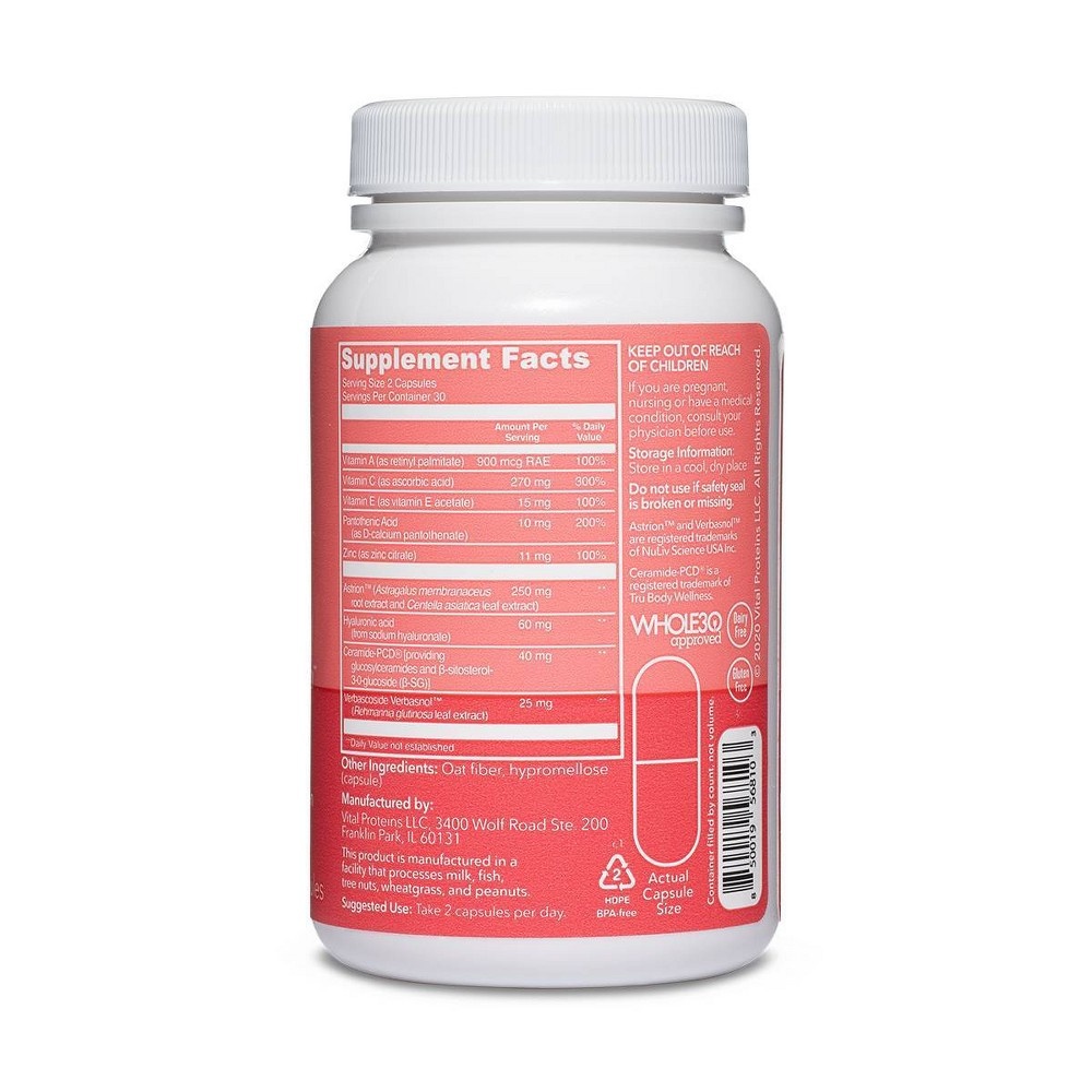 slide 3 of 6, Vital Proteins Radiance Boost Capsules, 60 ct