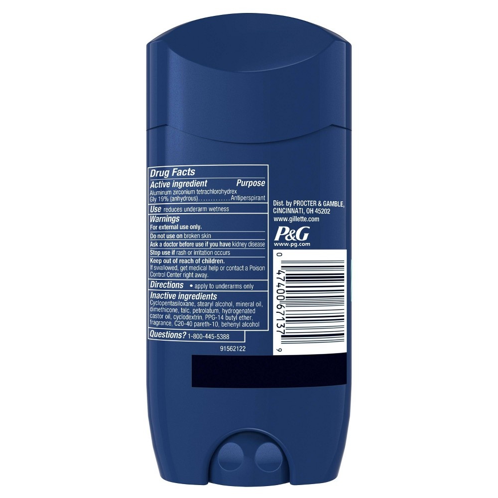 slide 6 of 6, Gillette Comfort + DriTech Men's Antiperspirant Deodorant Invisible Solid Fresh Xtend, 3.4 oz