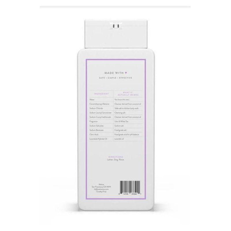 slide 2 of 6, Native Body Wash - Lilac & White Tea - Sulfate Free - 18 fl oz, 18 fl oz