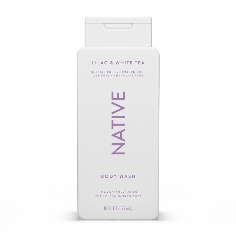slide 1 of 10, Native Body Wash for Women & Men - Lilac & White Tea - Sulfate Free - 18 fl oz, 18 fl oz