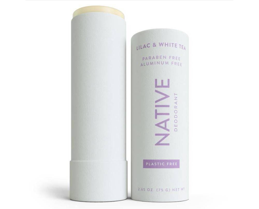 slide 2 of 5, Native Plastic Free Lilac & White Tea Deodorant for Women, 2.65 oz