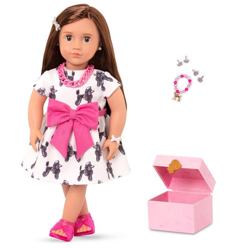 slide 1 of 6, Our Generation 18" Doll with Jewelry Box & Pierced Ears - Nancy, 1 ct