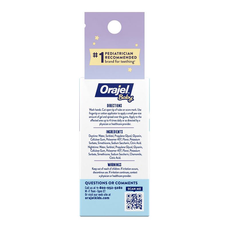slide 2 of 10, Orajel Baby Daytime & Nighttime Cooling Gels for Teething - 0.36oz, 0.36 oz