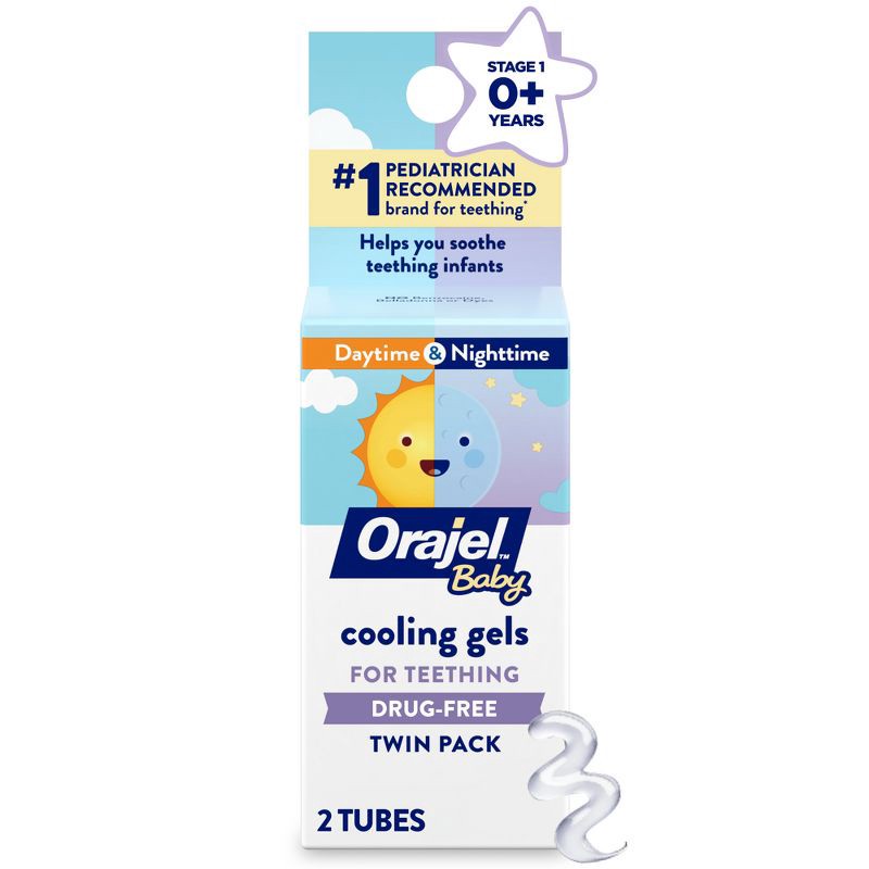 slide 1 of 10, Orajel Baby Daytime & Nighttime Cooling Gels for Teething - 0.36oz, 0.36 oz