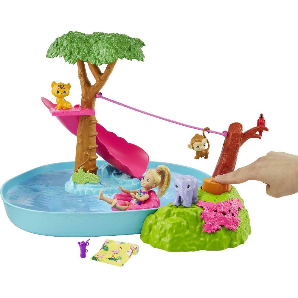 slide 2 of 6, Barbie and Chelsea the Lost Birthday Splashtastic Pool Surprise Playset, 1 ct