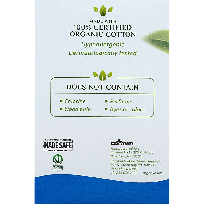 slide 3 of 4, Organyc Moderate Flow Sensitive Skins Pads, 10 ct