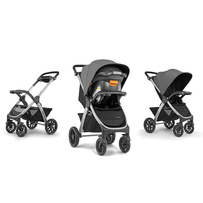 slide 4 of 14, Chicco Bravo 3-in-1 Quick-Fold Trio Travel System - Parker, 1 ct