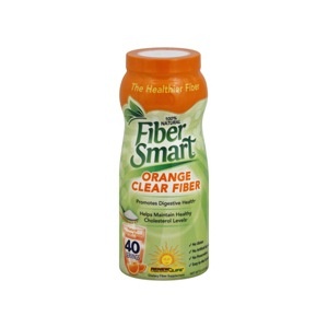 slide 1 of 1, Fiber Smart Orange Clear Fiber, 9.3 oz