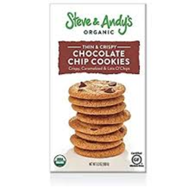 slide 1 of 1, Steve & Andy's Organic Gluten-Free Chocolate Chip Cookies, 6 oz